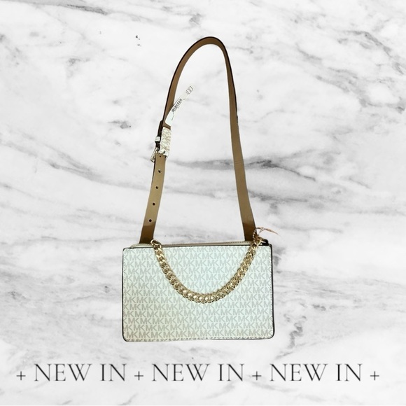 NWT- Michael Kors Logo Fanny Pack Belt Bag - Cream - Picture 2 of 11